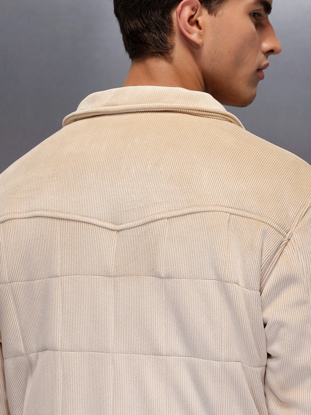 Men's Casual Oversized Jacket  | Beige