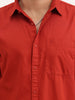 Solid Slim Fit Full Sleeve Shirt | Red
