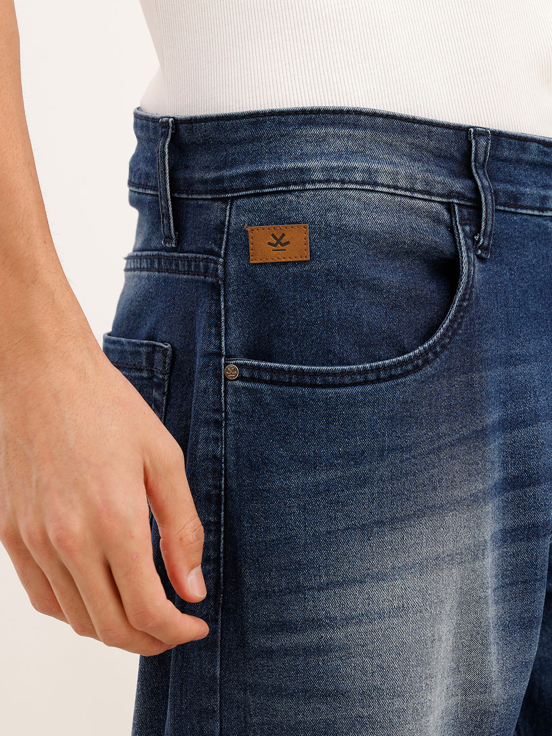 Heavy Faded Anit Fit Denim Jeans | Blue