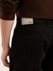 Relaxed Fit Solid Denim Jeans | Black
