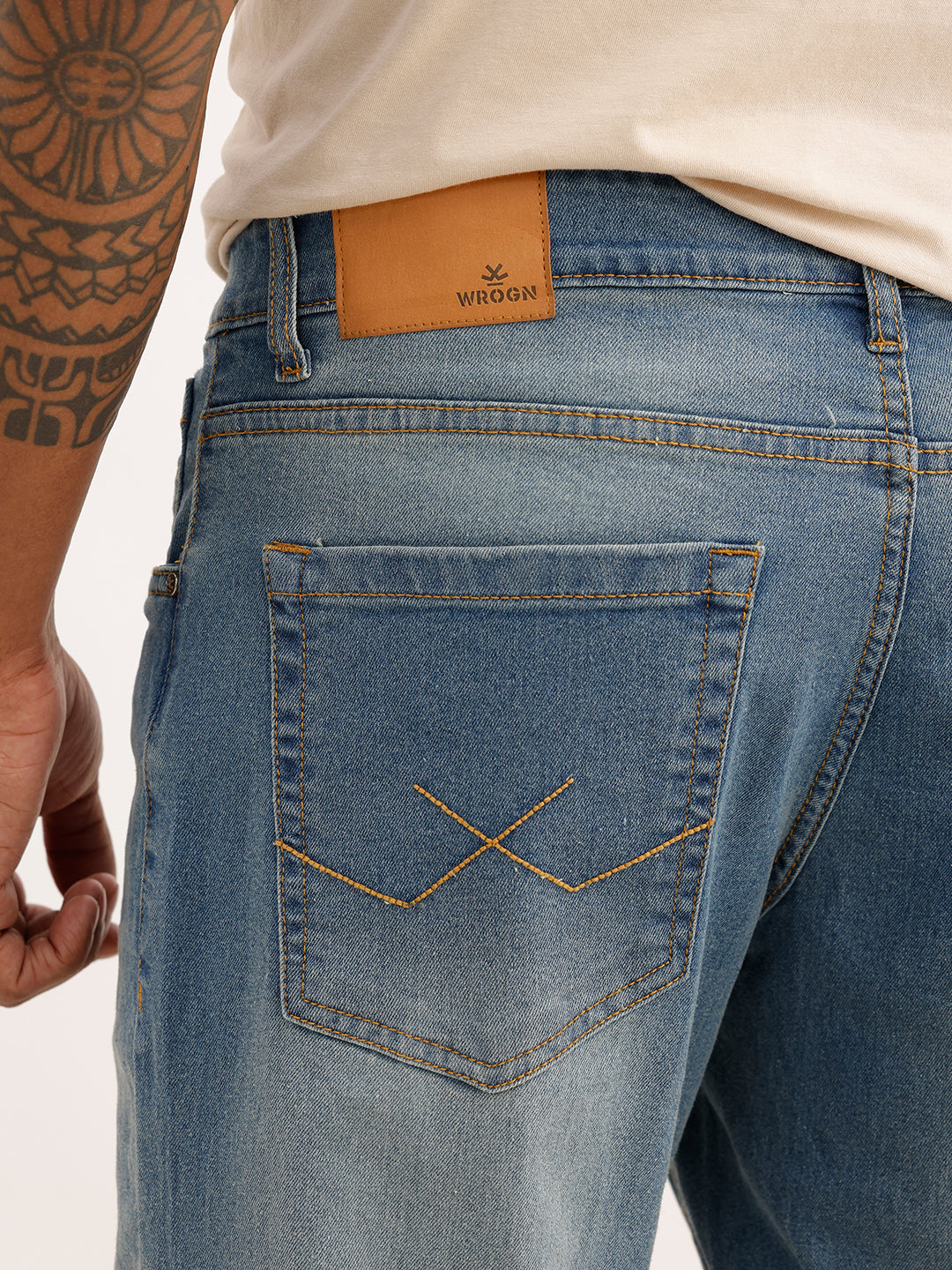 Washed Slim Fit Denim Jeans | Dark Blue