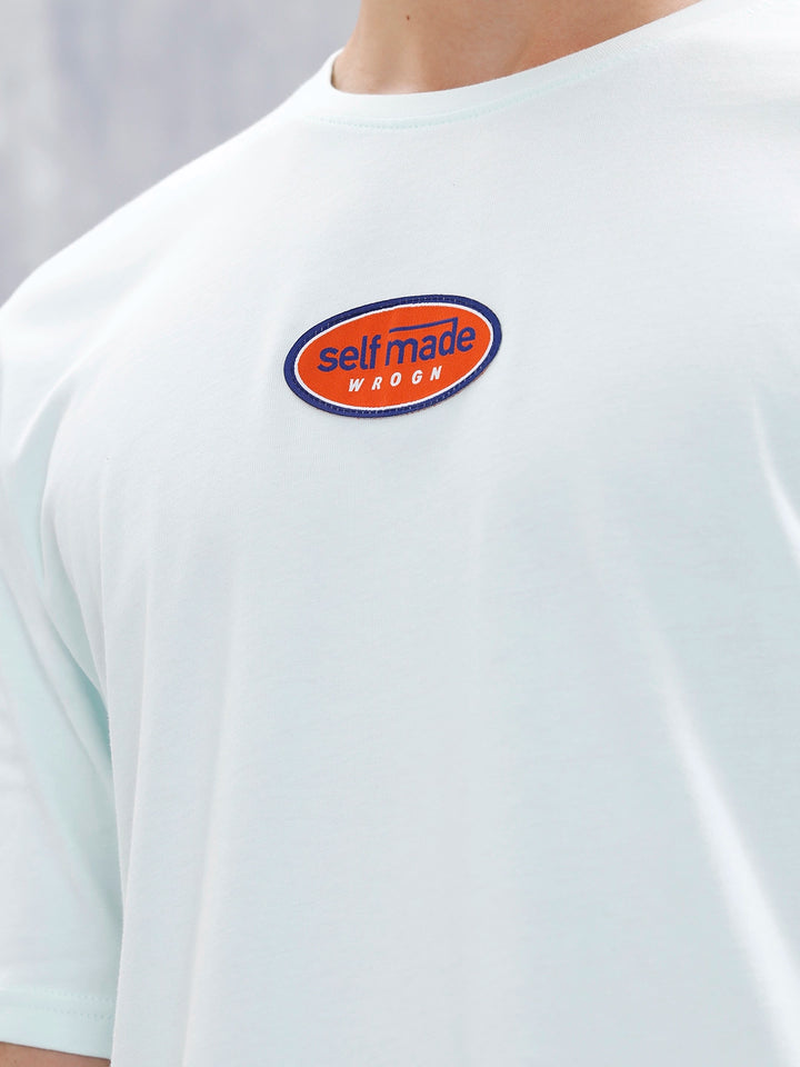 Men's Casual Graphic Printed T-Shirt | Light Blue