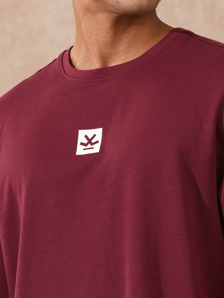 Solid 3/4th Sleeve T-Shirt | Maroon