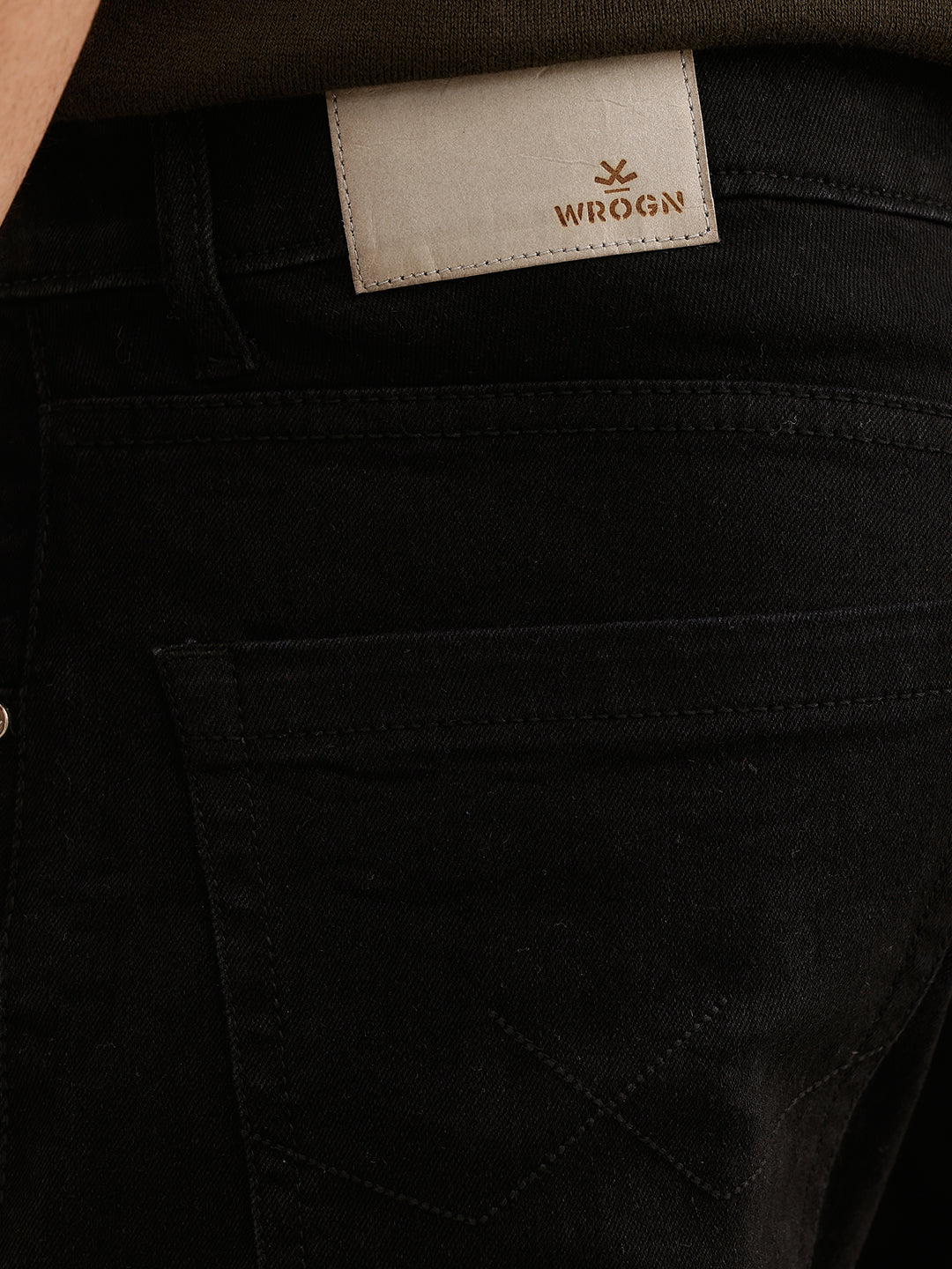 Solid Slim Fit Denim Jeans | Black