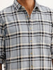 Regular Fit Full Sleeve Flannel Shirt | Light Blue