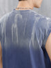 Washed Cut Off Sleeves T-Shirt | Blue