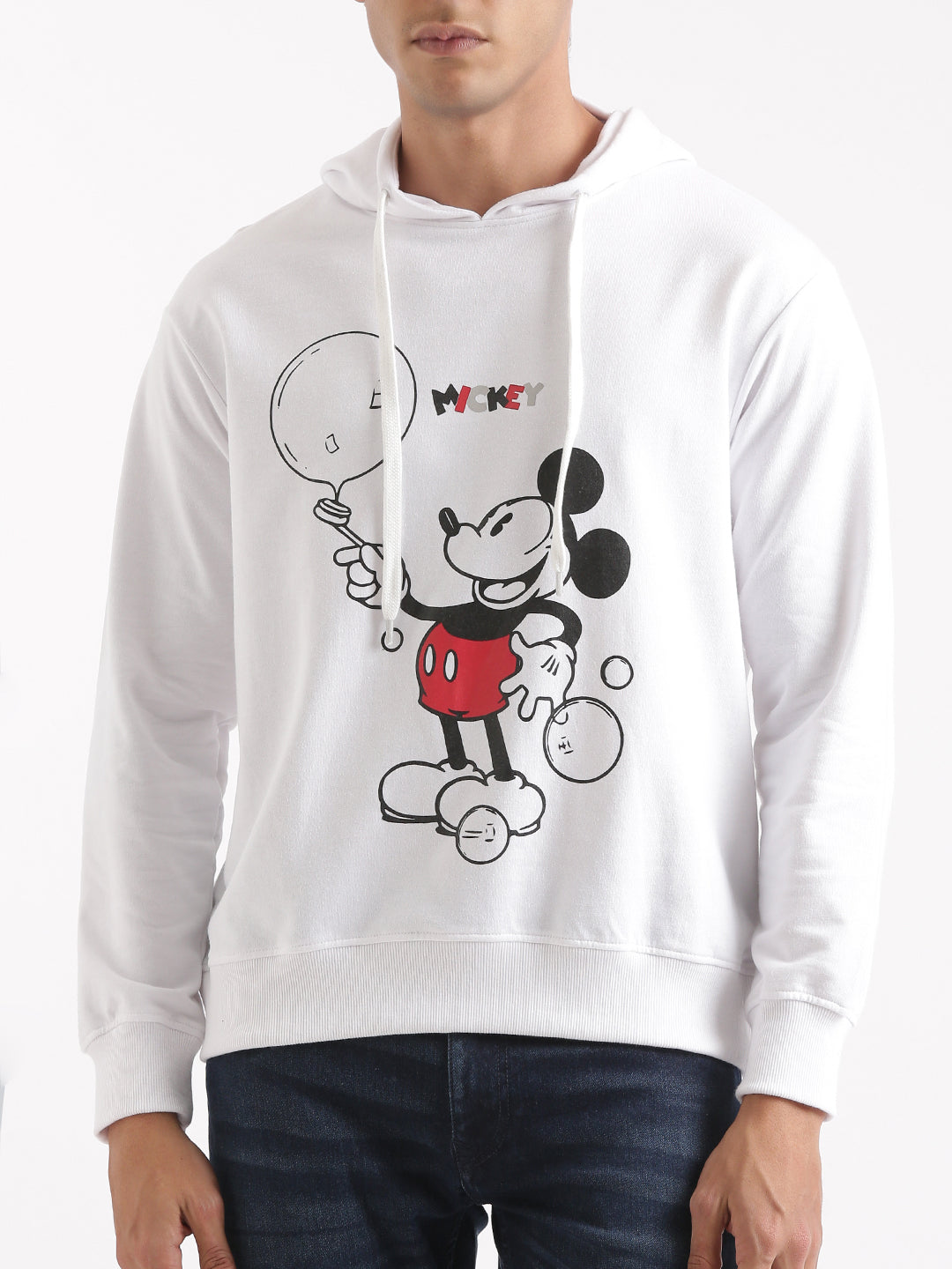 Mickey Bubble White Sweatshirt