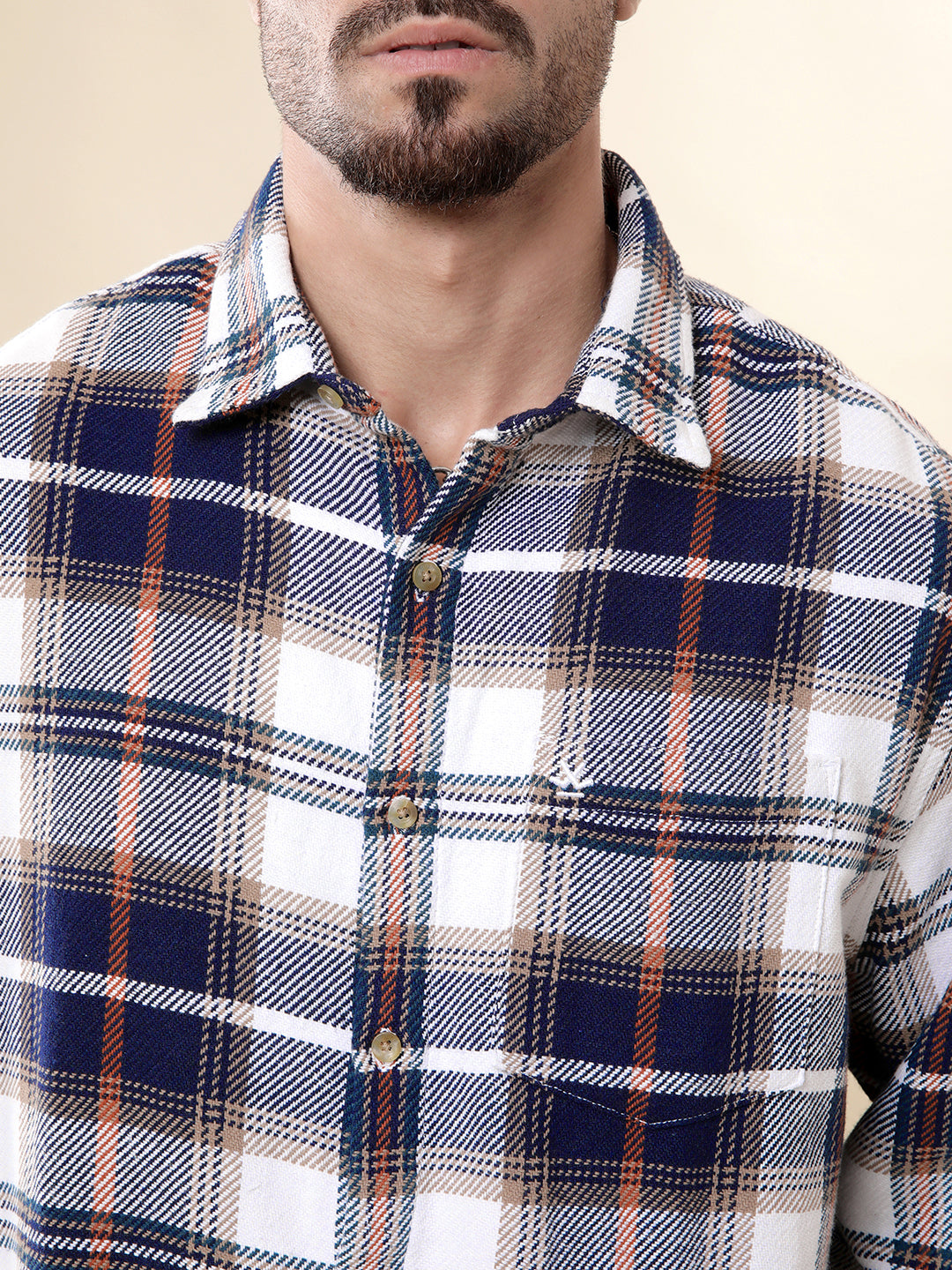 Ice Blue Classic Checked Shirt