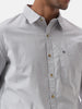 Grey Poplin Casual Shirt