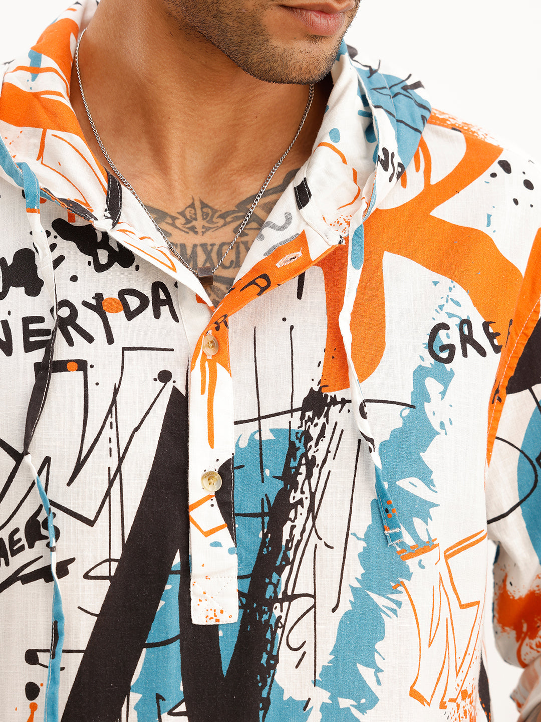 Regular Fit AOP Hoodie | Multicolour