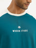 Classic Colourblock Raglan Collar T-Shirt | Green
