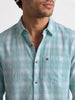 Checkered Full Sleeve Shirt | Light Green