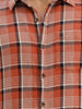 Classic Slim Fit Checkered Shirt | Rust