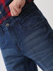 Solid Darkstone Tapered Jeans