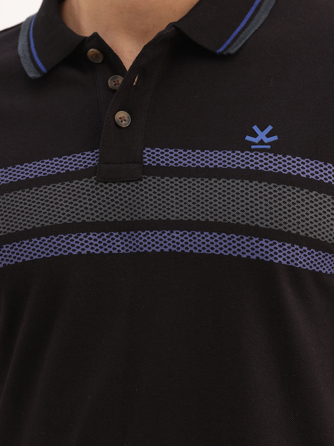 Slim Fit Tipping Collar Polo T-Shirt | Black