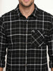 Midnight Grid Check Shirt| Black