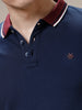 Blocked Edges Solid Polo T-Shirt