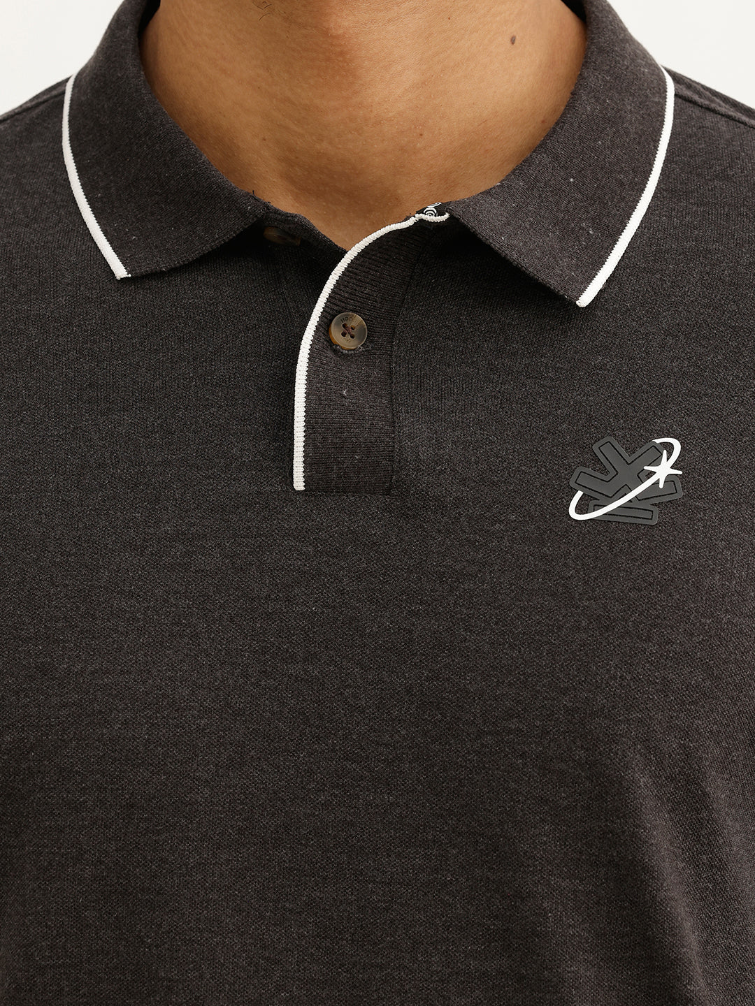 Slim Fit Tipping Copllar Polo T-Shirt | Dark Grey