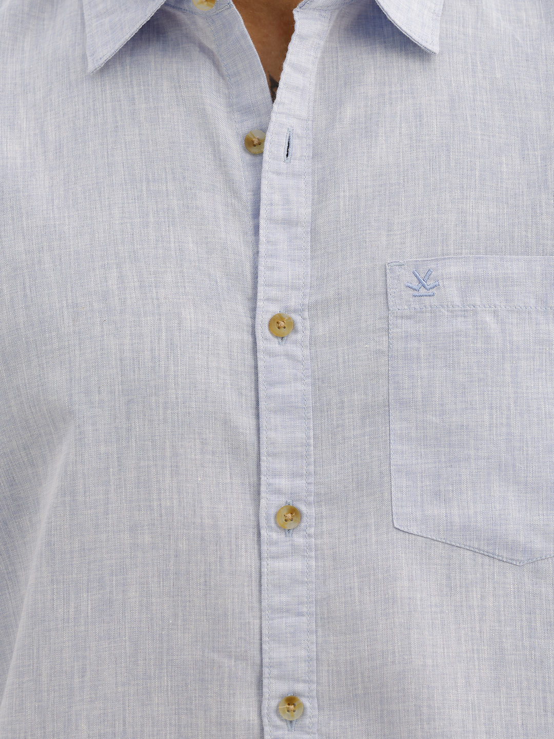 Solid Slim Fit Full Sleeve Shirt | Light Blue