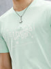 Logo Placement Printed T-Shirt | Light Green
