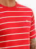 Slim Fit Striped T-Shirt | Red