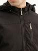 Solid Comfort Fit Hooded Jacket | Black | WJK02FSCM1001W