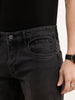 Solid Straight Fit Denim Jeans | Dark Grey