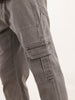 Regular Fit Denim Cargo | Grey