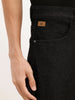 Solid Relaxed Mid Rise Denim Jeans | Black | WQJN2479M