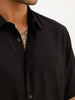 Solid Slim Fit Half Sleeve T-Shirt | Black | WSH02HSSL0003S
