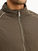 Solid Regular Fit Zipper Puffer Jacket | Green