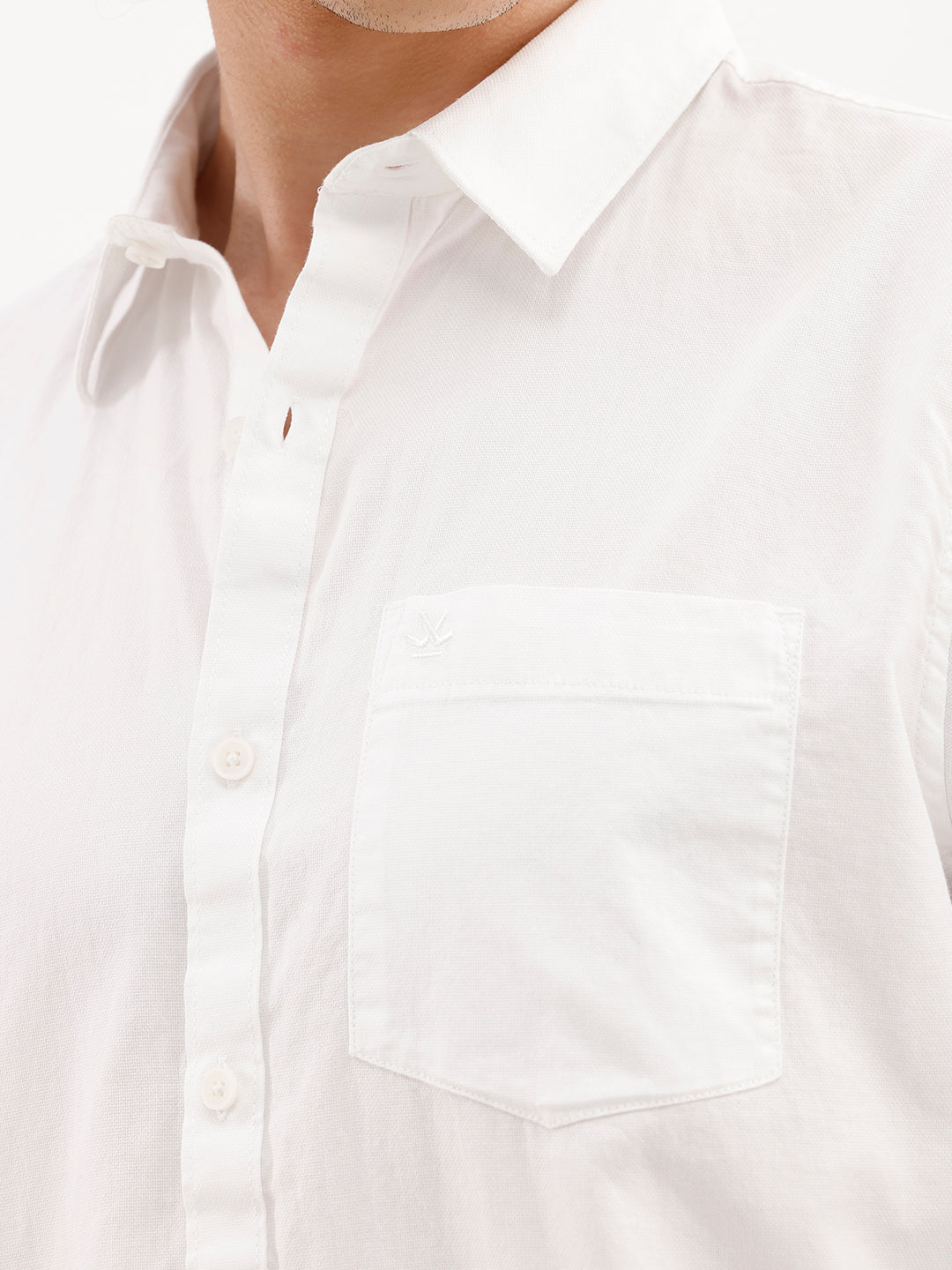 Solid Slim Fit Shirt | White