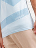 Slim Fit Pannel Printed T-Shirt  | Blue