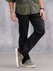 Straight Fit Aop Twill Stretch Woven Jogger | Black