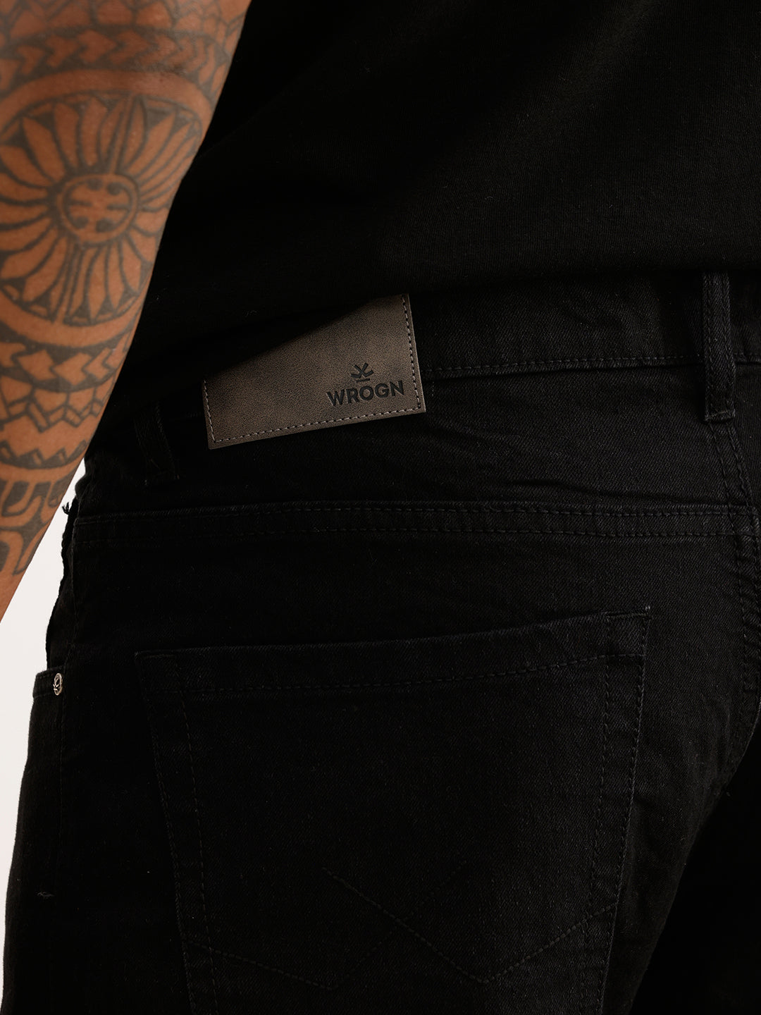 Solid Regular Fit Denim Jeans | Black