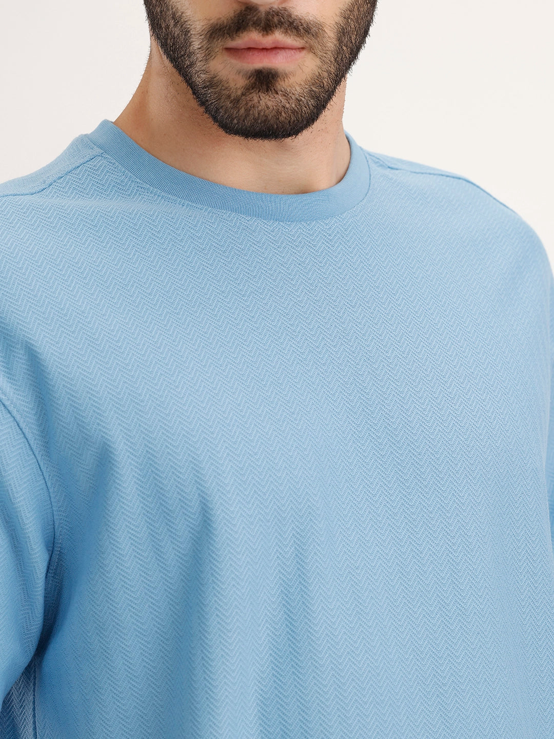 Solid Oversized Half Sleeve T-Shirt | Blue
