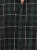 Slim Fit Checkered Full Sleeve Shirt | Dark Green