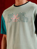 Color-block graphic oversized T-shirt | Green