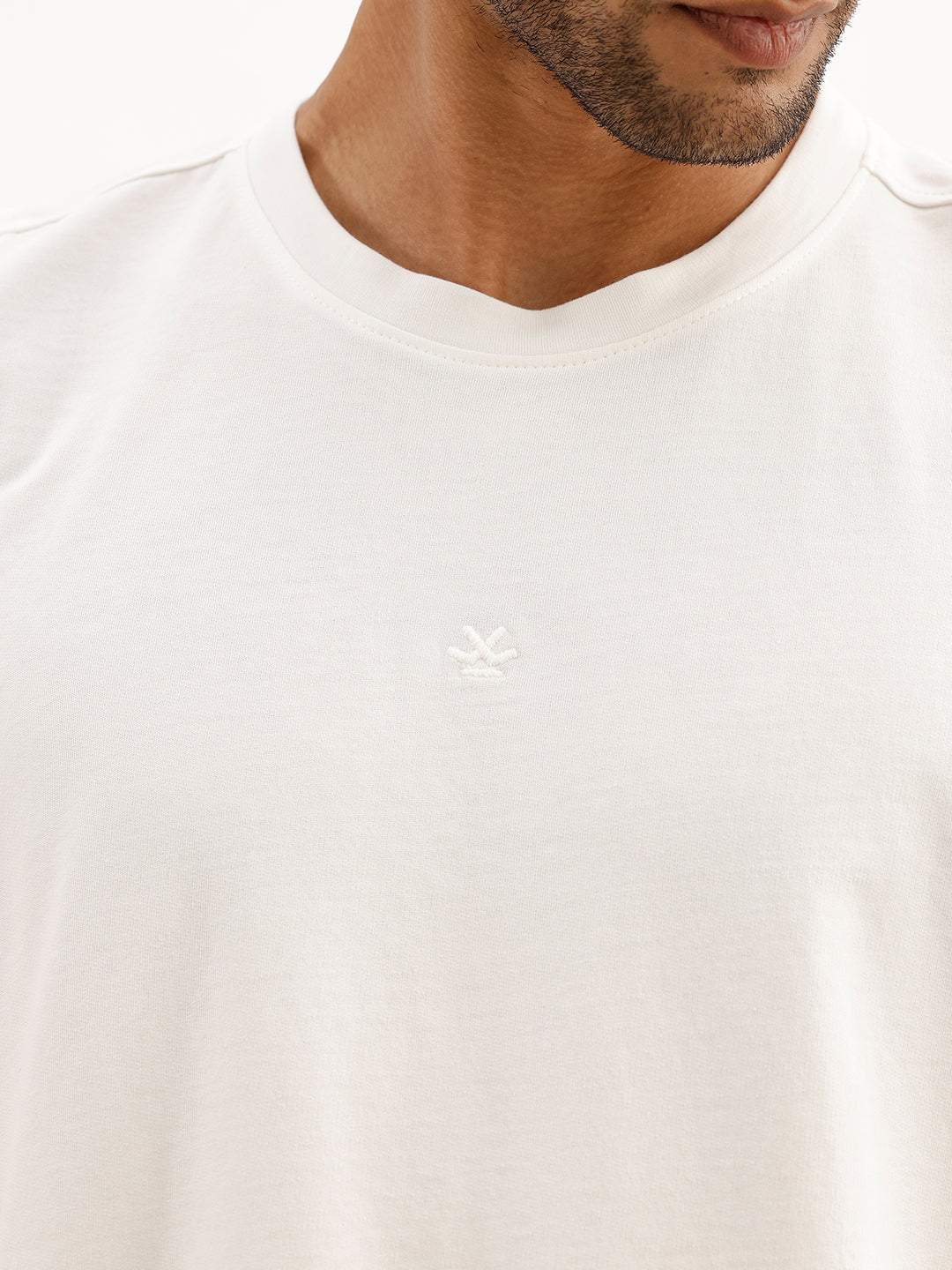 Solid Cut Off Sleeve T-Shirt | White