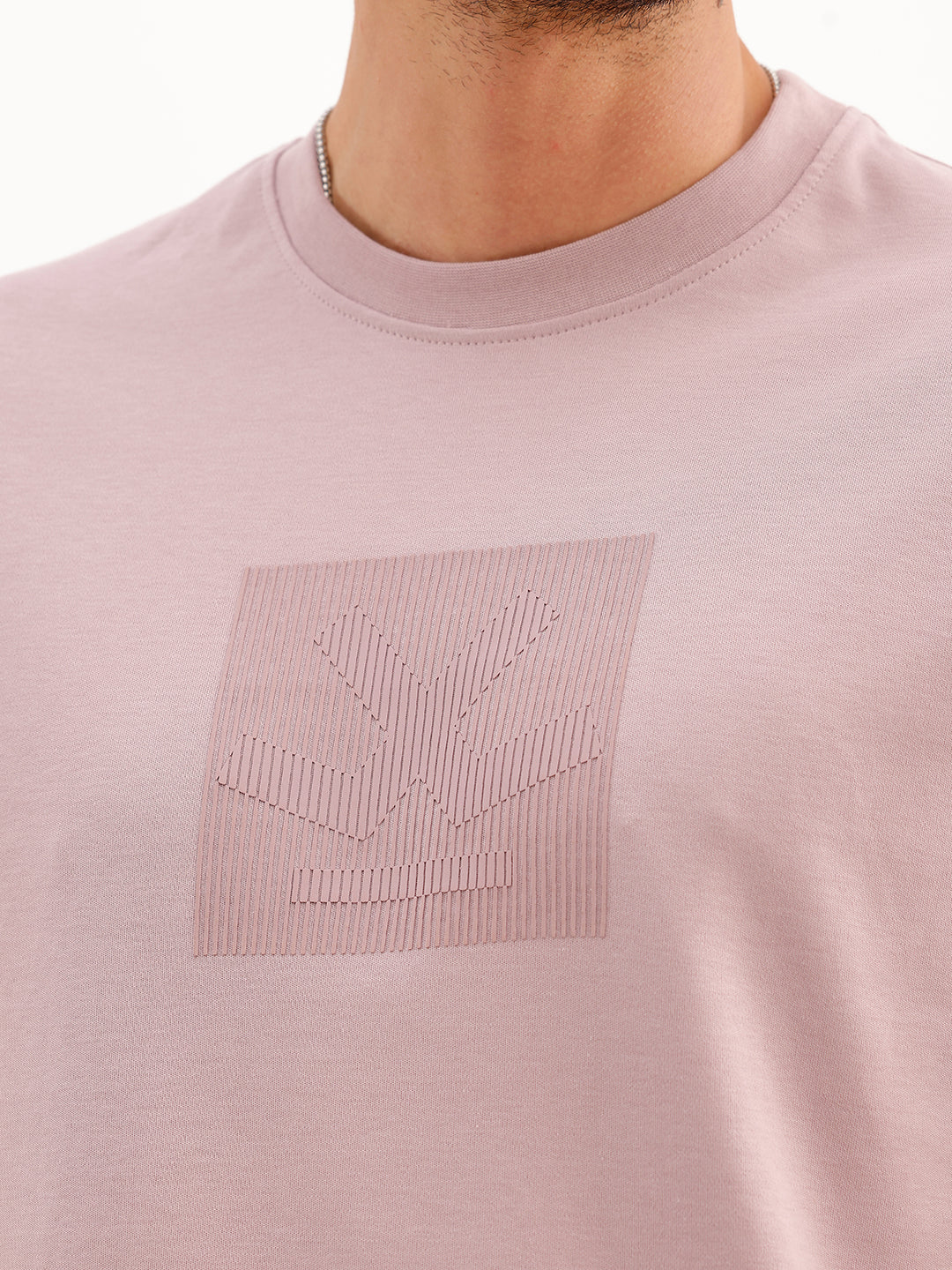 Solid Placement HD Printed T-Shirt | Pink | WTS02HSSL1249S