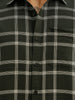 Classic Slim Fit Checkered Shirt | Dark Green