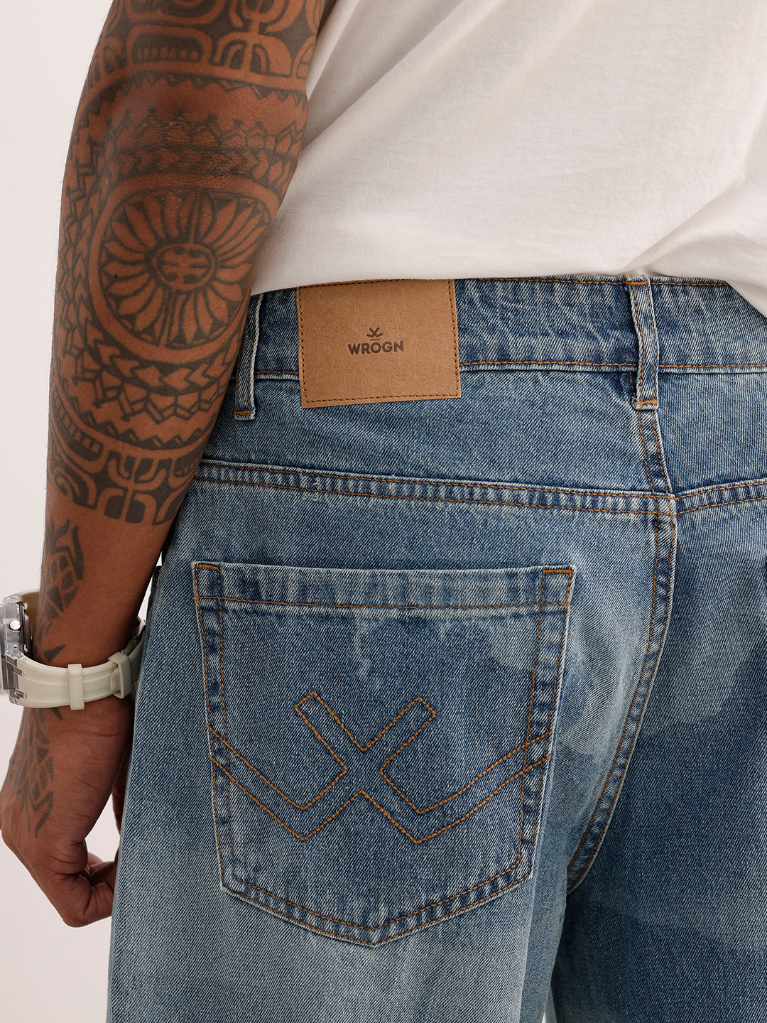 Loose Fit Washed Denim Jeans | Light Blue | WJN0200LS2125S