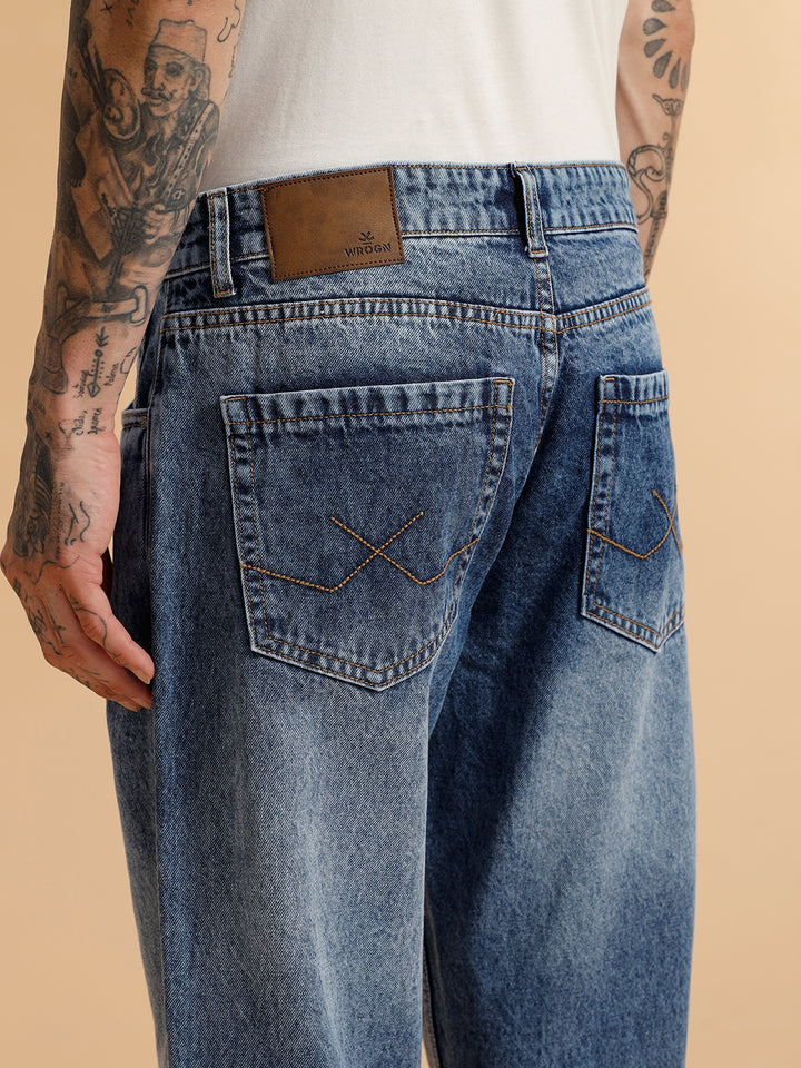 Heavy Fade Anti Fit Jeans | Blue