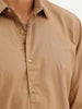 Solid Slim Fit Full Sleeve Shirt | Khaki | WSH02FSSL0176S