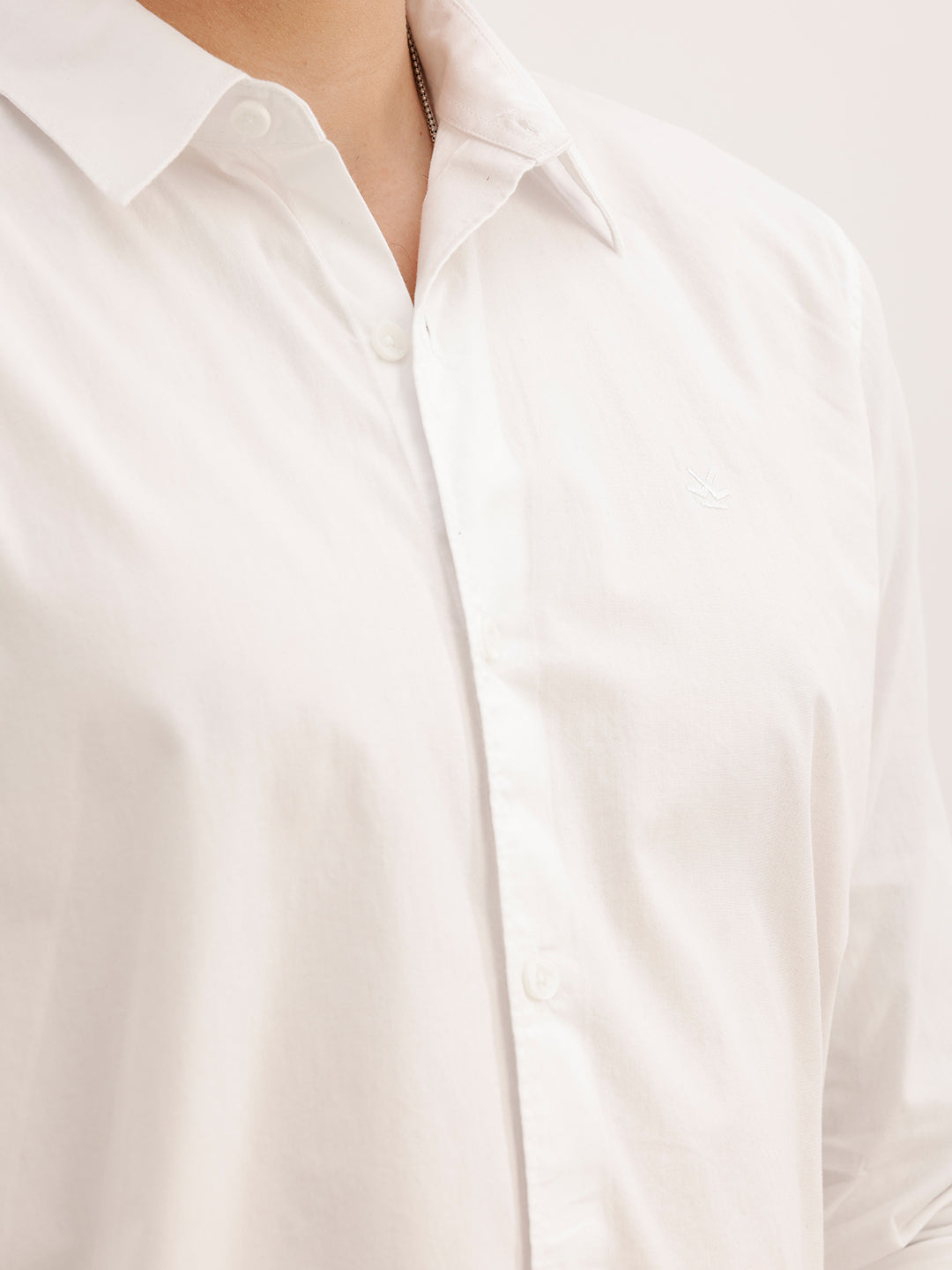 Solid Slim Fit Full Sleeve Shirt | White | WSH02FSSL0170S