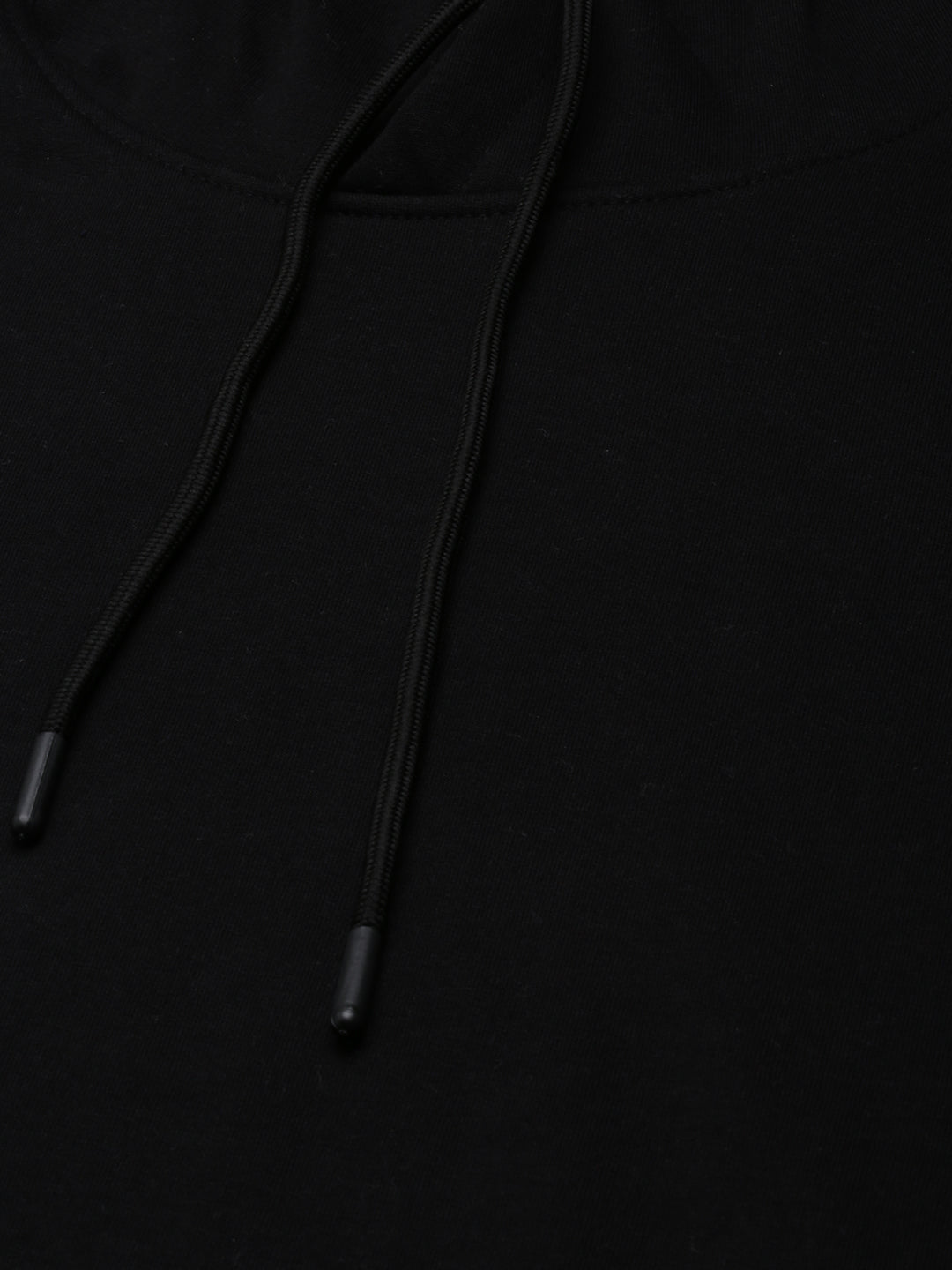 Printed Comfort Black Hoodie