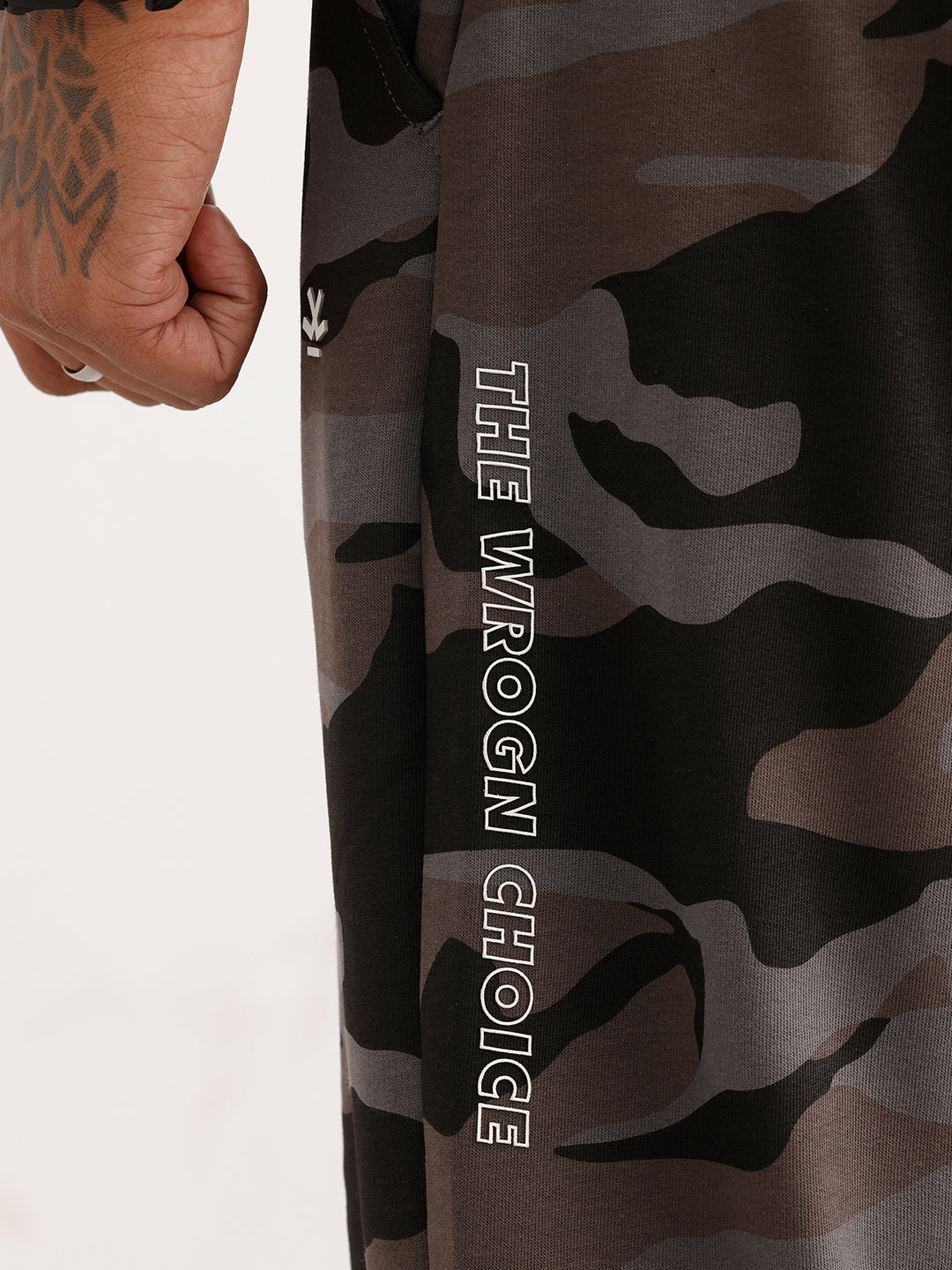 Slim Fit AOP Knitted Jogger | Black