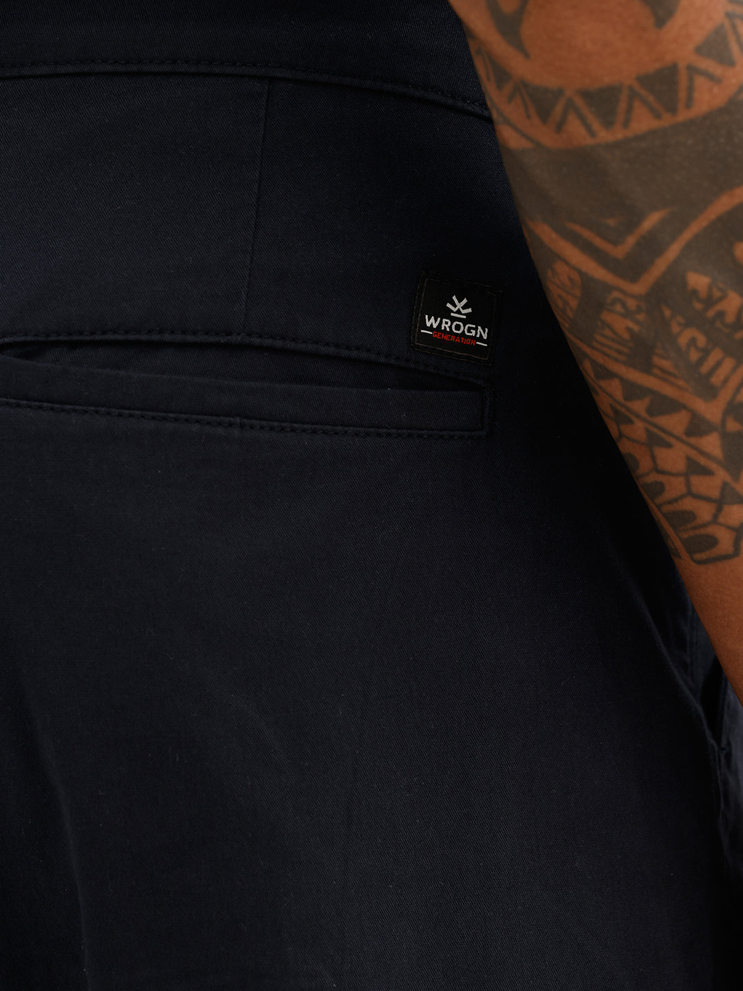 Solid Straight Fit Trouser | Navy Blue