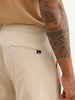 Solid Slim Fit Pleated Trouser | Off White
