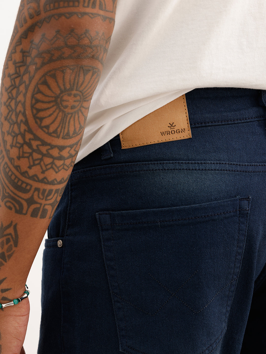 Solid Slim Fit Denim Jeans | Dark Blue